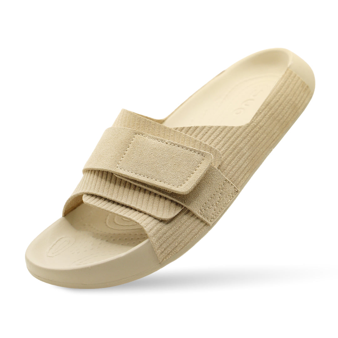 Aqua Strap Knit Slide - Sand