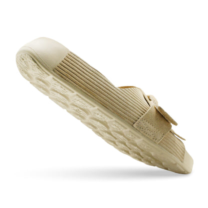 Aqua Strap Knit Slide - Sand