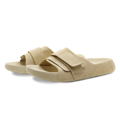 Aqua Strap Knit Slide - Sand