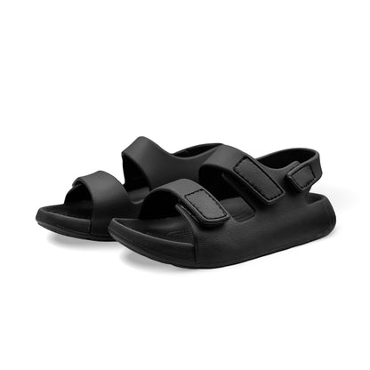 Aqua Three Strap EVA Sandal - Black