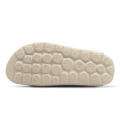 Aqua Two Strap Silk Wool Slide - Mocha