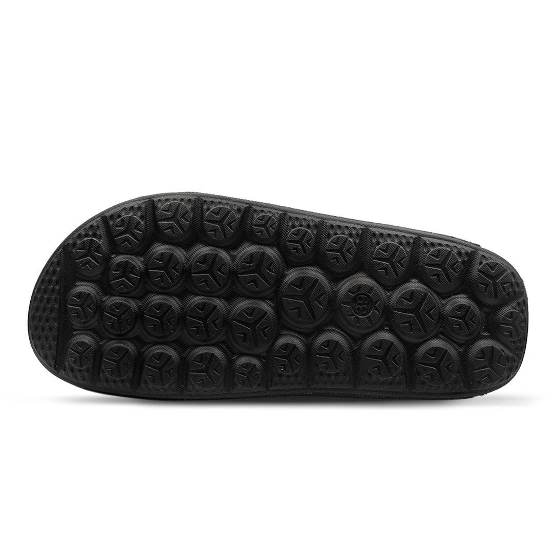 Aqua Two Strap Silk Wool Slide - Jet Black