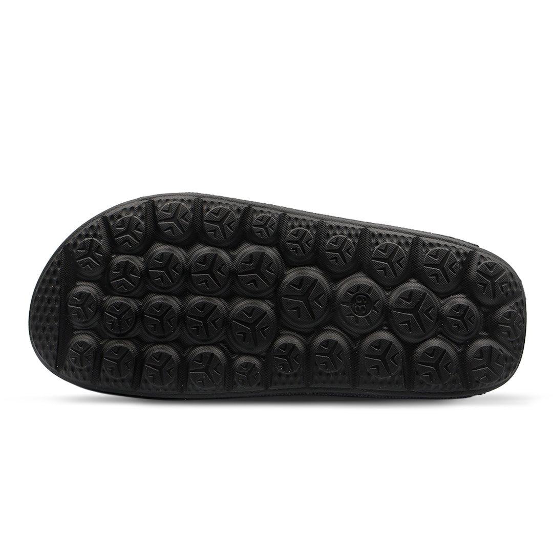 Aqua Three Strap Silk Wool Sandal Men - Jet Black