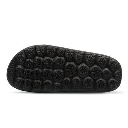 Aqua Three Strap Silk Wool Sandal Men - Jet Black