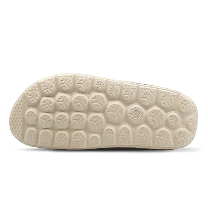 Aqua Cross Silk Wool Slide - Mocha