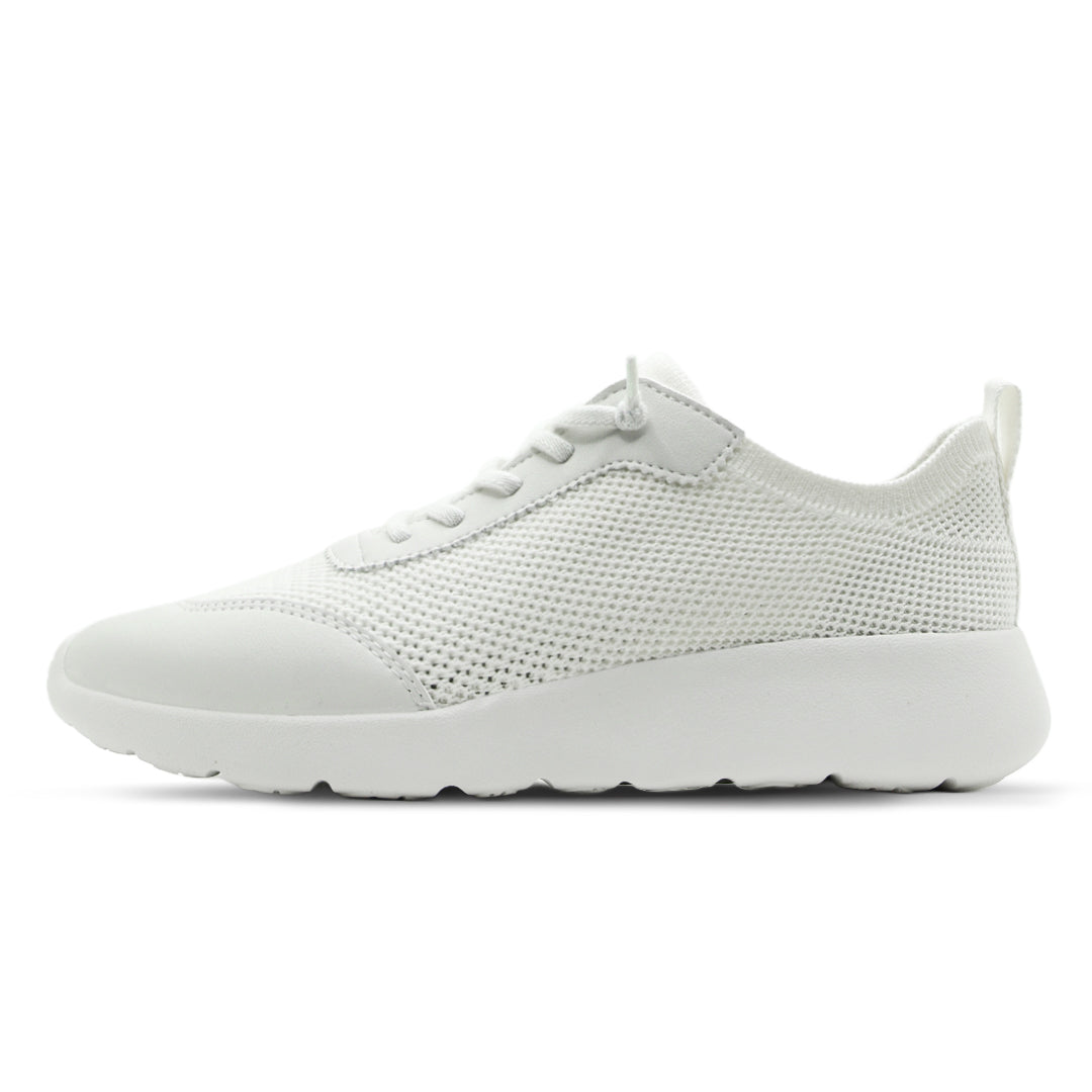 Cloud Modern Silk Wool Trainer - White