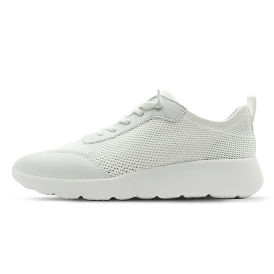 Cloud Modern Silk Wool Trainer - White