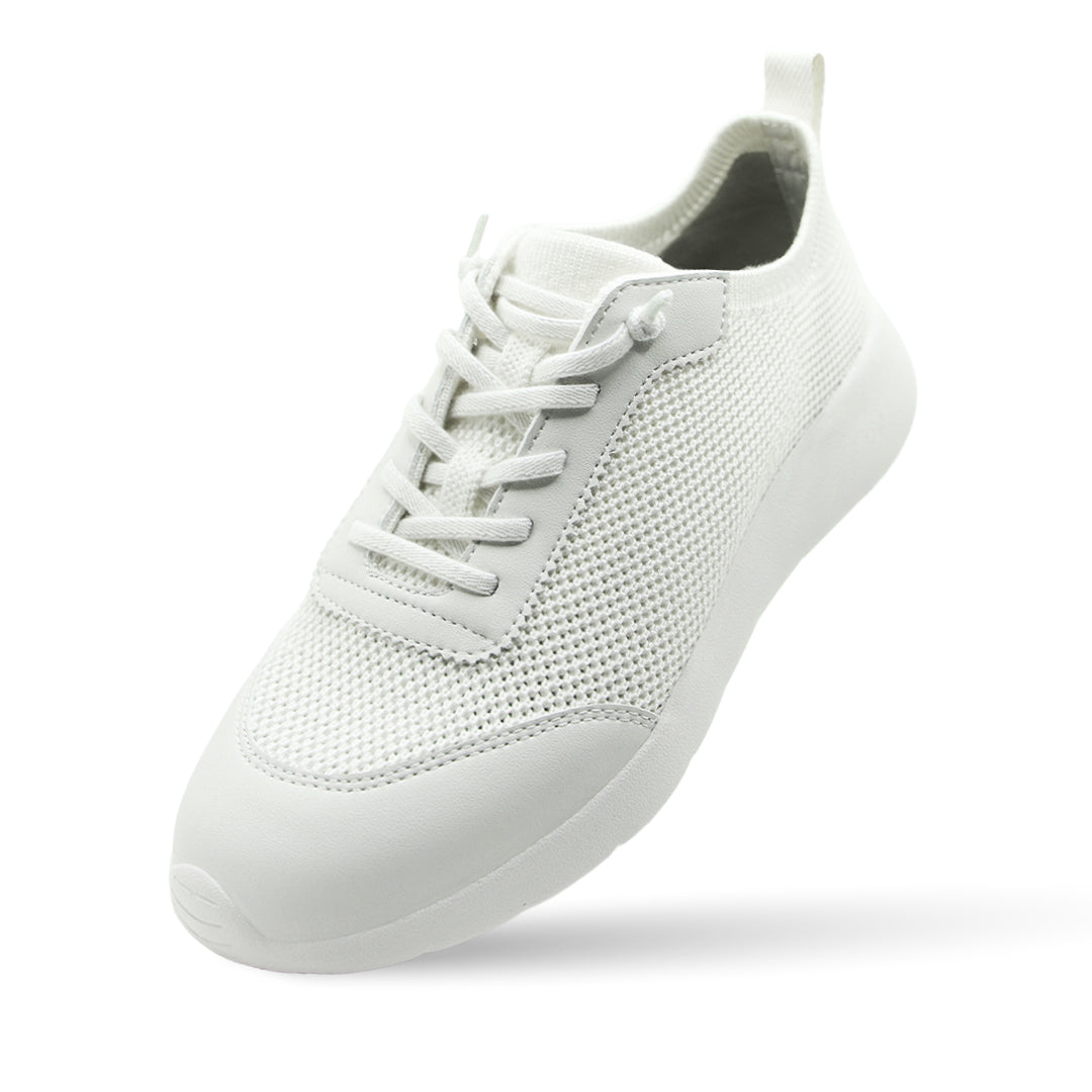 Cloud Modern Silk Wool Trainer - White