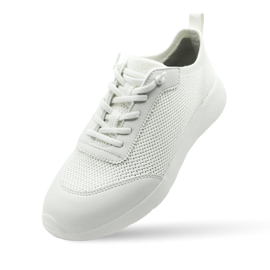 Cloud Modern Silk Wool Trainer - White