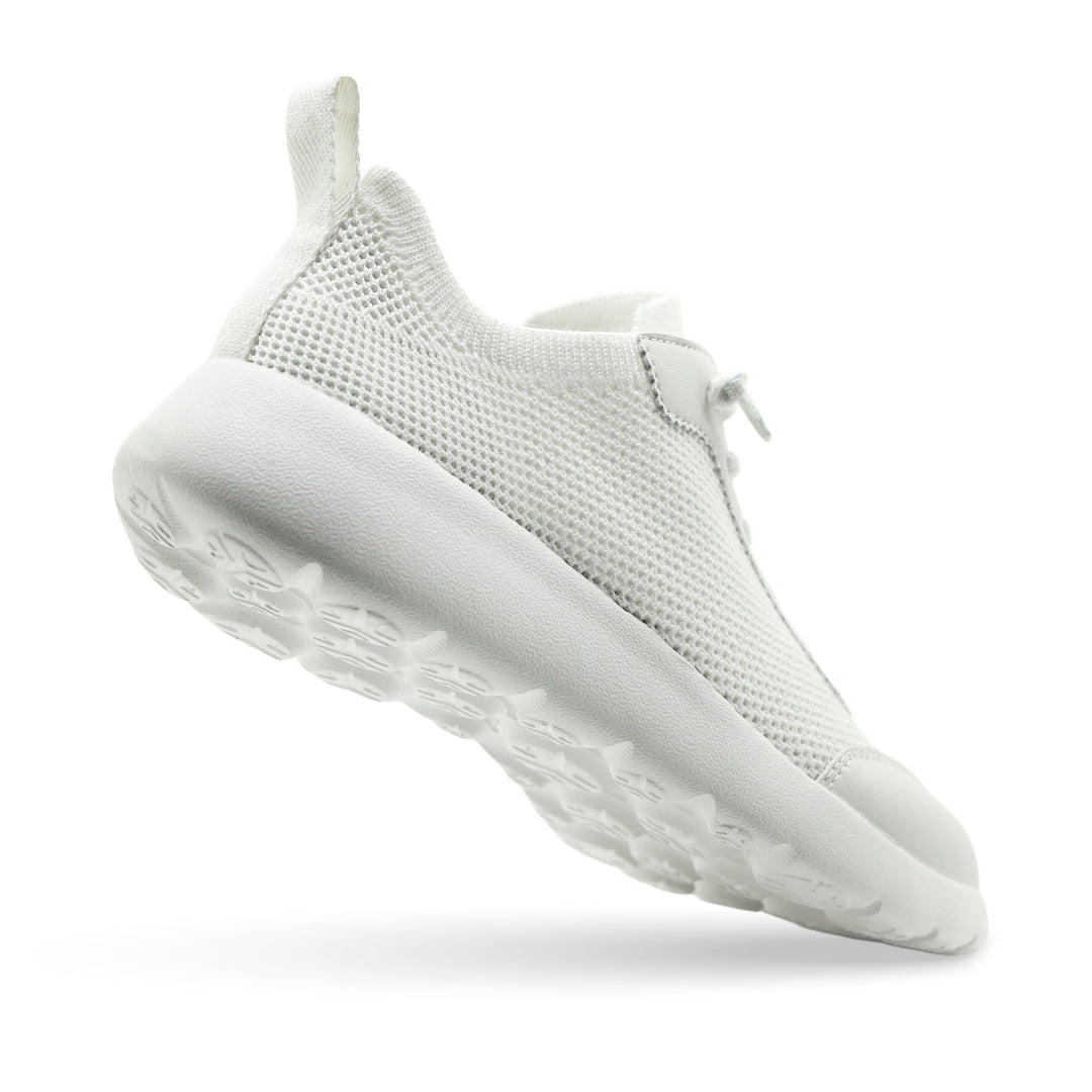 Cloud Modern Silk Wool Trainer - White