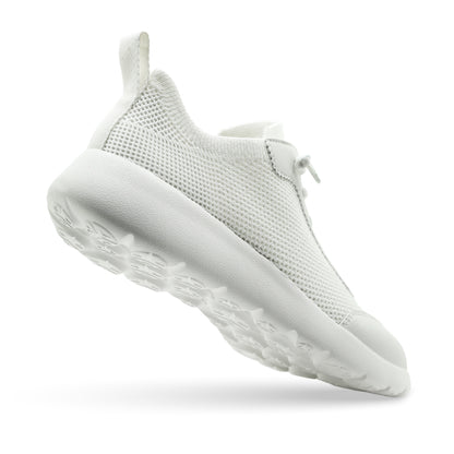 Cloud Modern Silk Wool Trainer - White