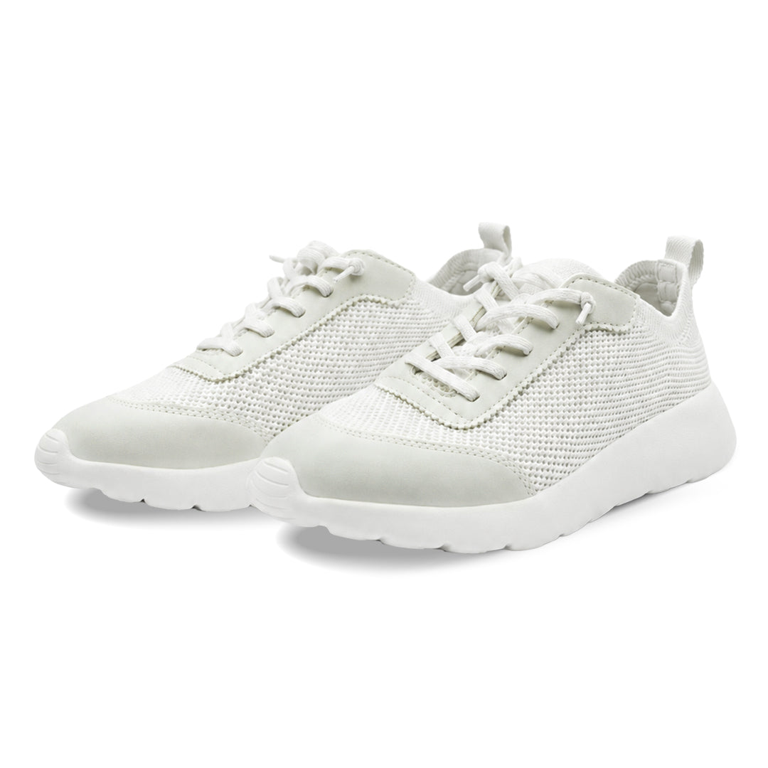 Cloud Modern Silk Wool Trainer Kids - White