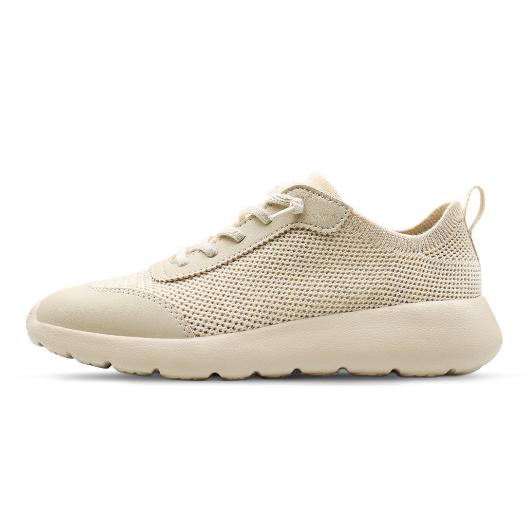Cloud Modern Silk Wool Trainer - Cream
