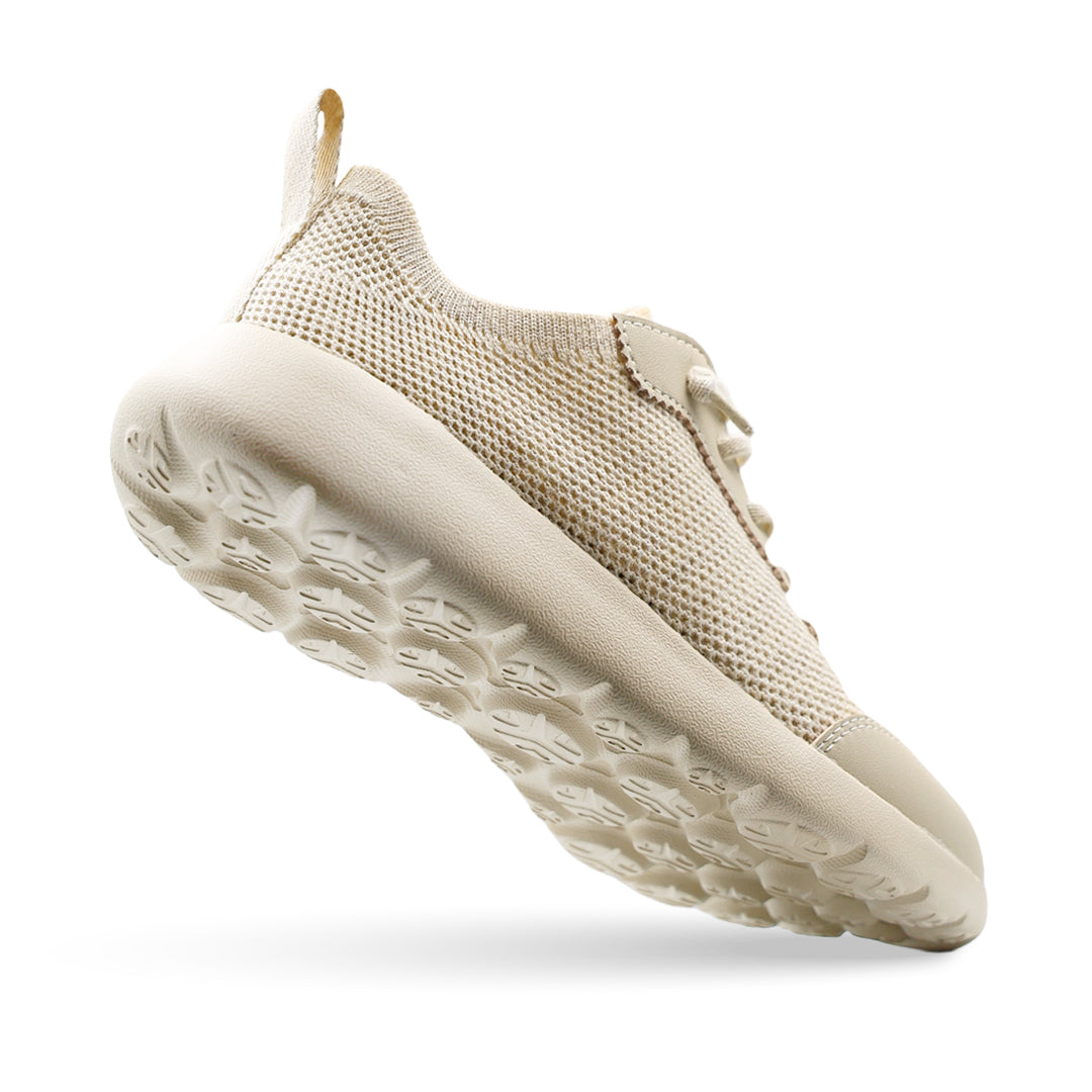 Cloud Modern Silk Wool Trainer - Cream