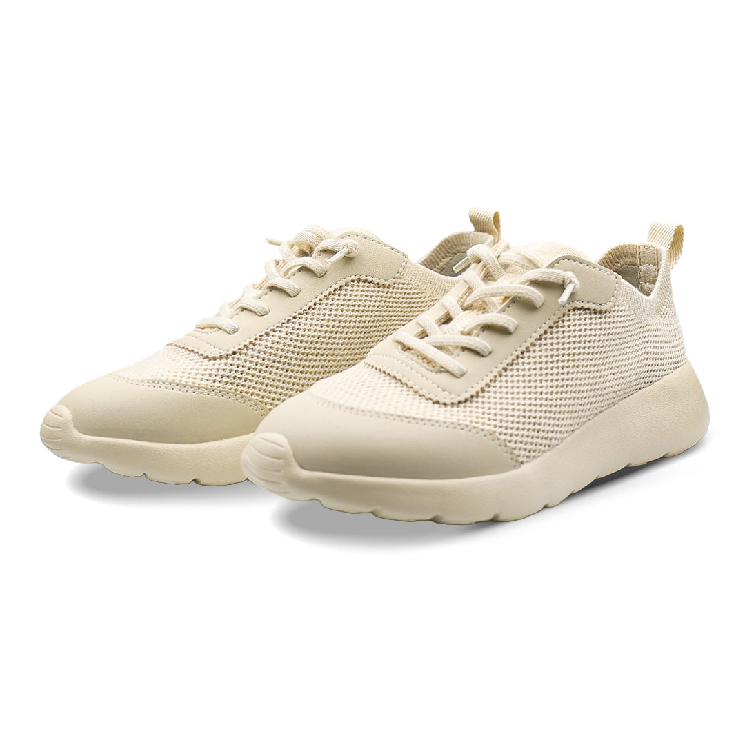 Cloud Modern Silk Wool Trainer - Cream