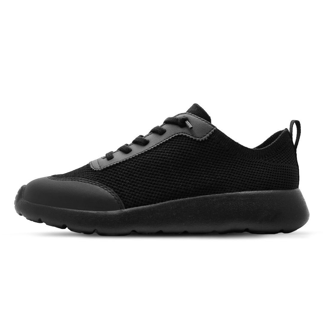 Cloud Modern Silk Wool Trainer - Black