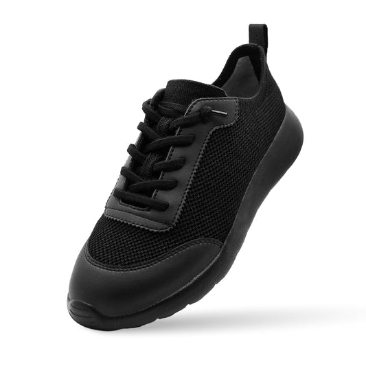 Cloud Modern Silk Wool Trainer - Black
