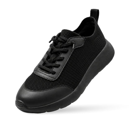 Cloud Modern Silk Wool Trainer - Black