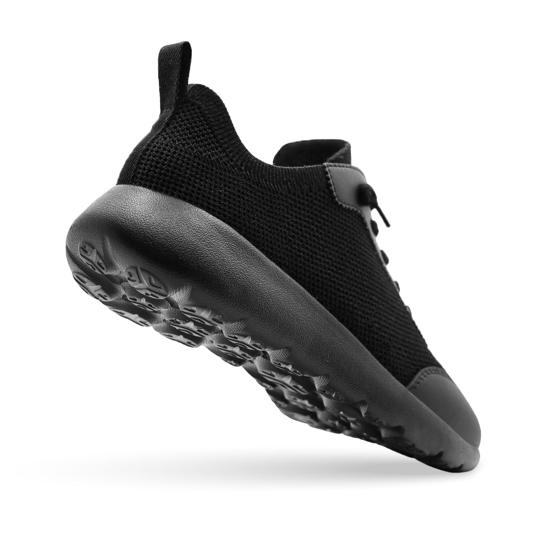 Cloud Modern Silk Wool Trainer - Black