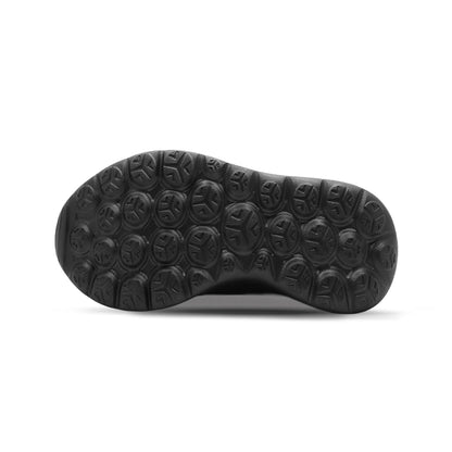 Cloud Ripple Faux Leather Trainer – باللون الأسود