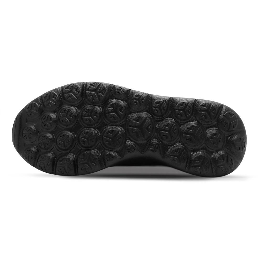 Cloud Ripple Faux Leather Trainer – باللون الأسود