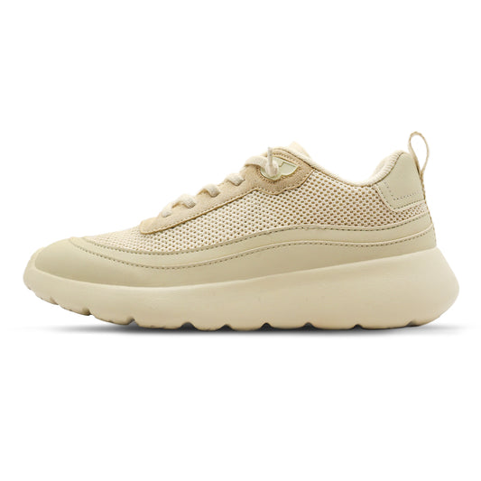Cloud Ripple Wool Trainer - Cream