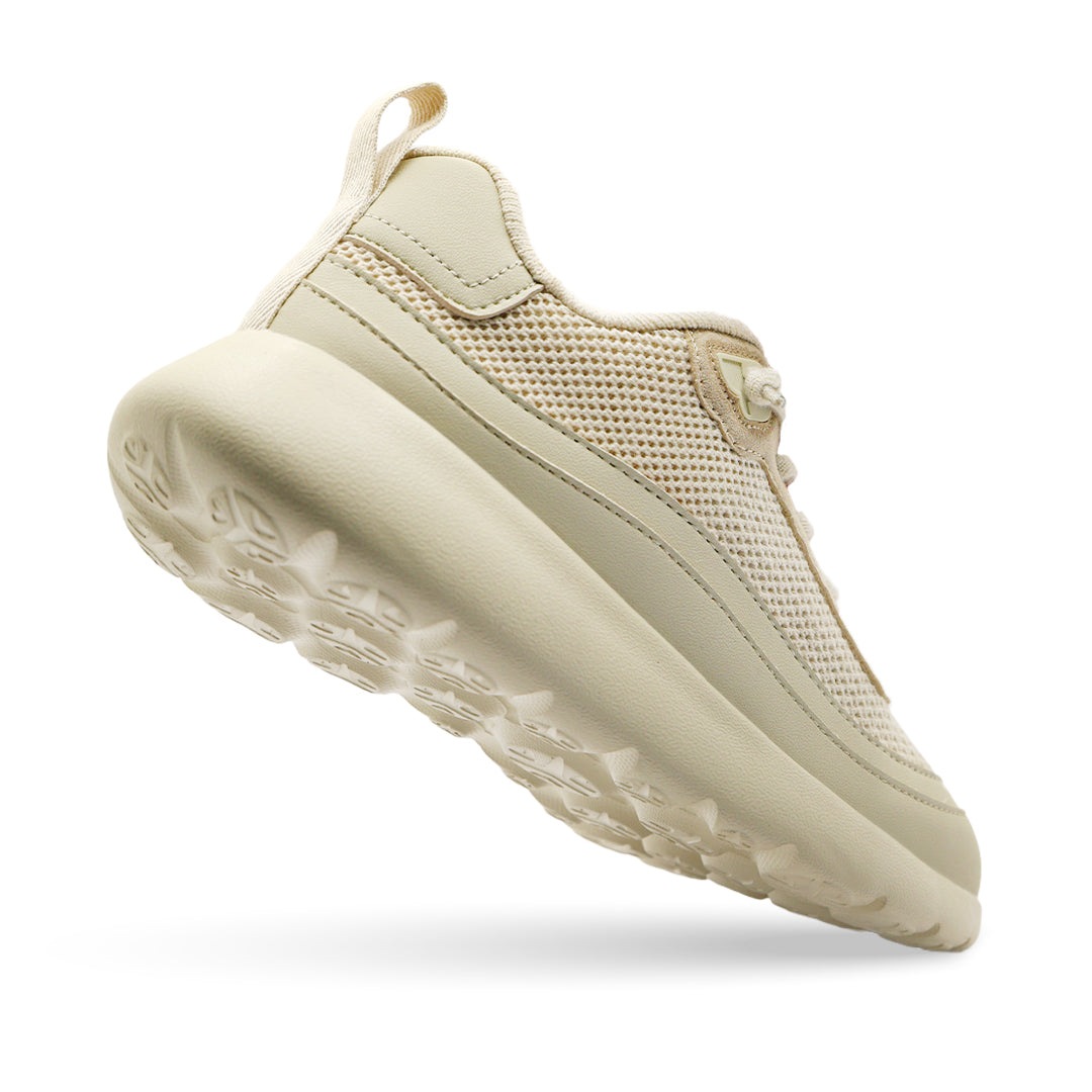 Cloud Ripple Wool Trainer - Cream