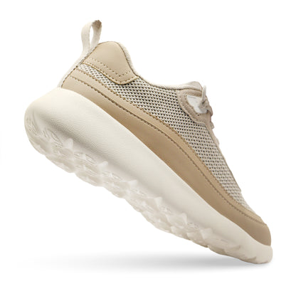 Cloud Ripple Wool Trainer Oyster Grey/Tan