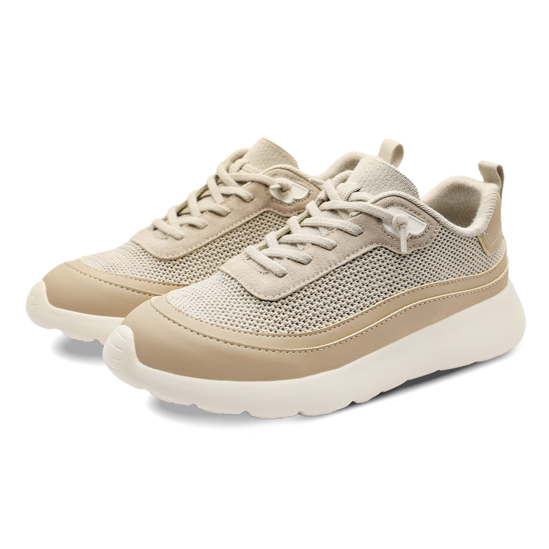 Cloud Ripple Wool Trainer Oyster Grey/Tan
