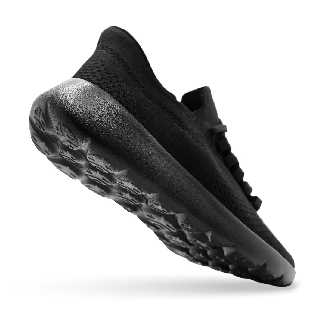 Cloud Joy Silk Wool Trainer - Black