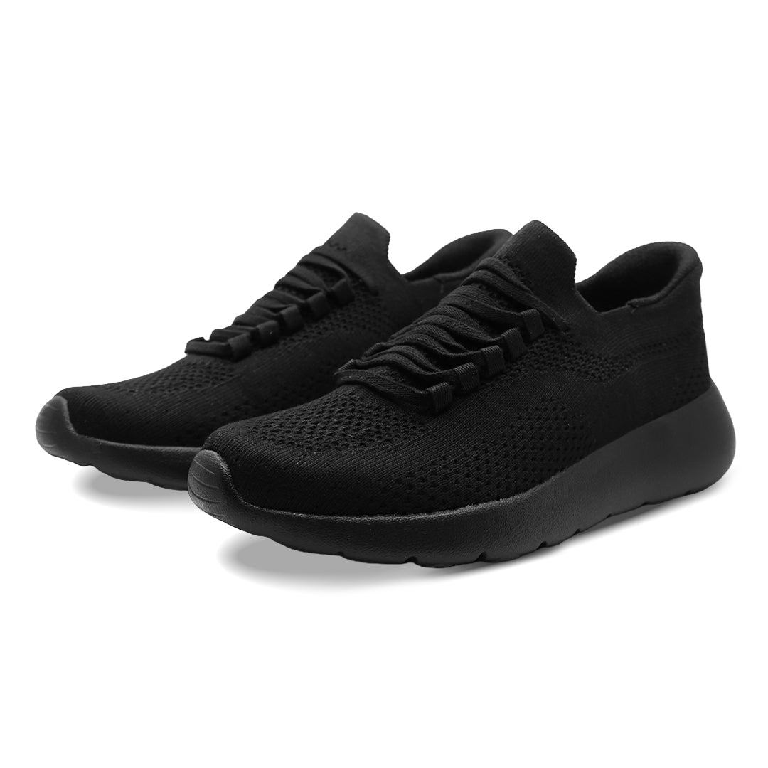 Cloud Joy Silk Wool Trainer - Black