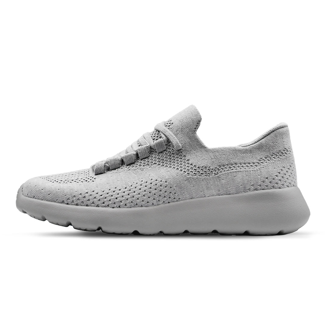 Cloud Joy Silk Wool Trainer - Light Grey