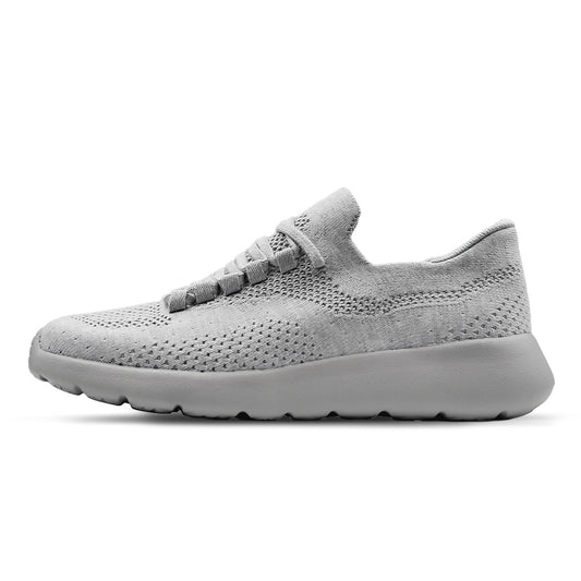 Cloud Joy Silk Wool Trainer - Light Grey