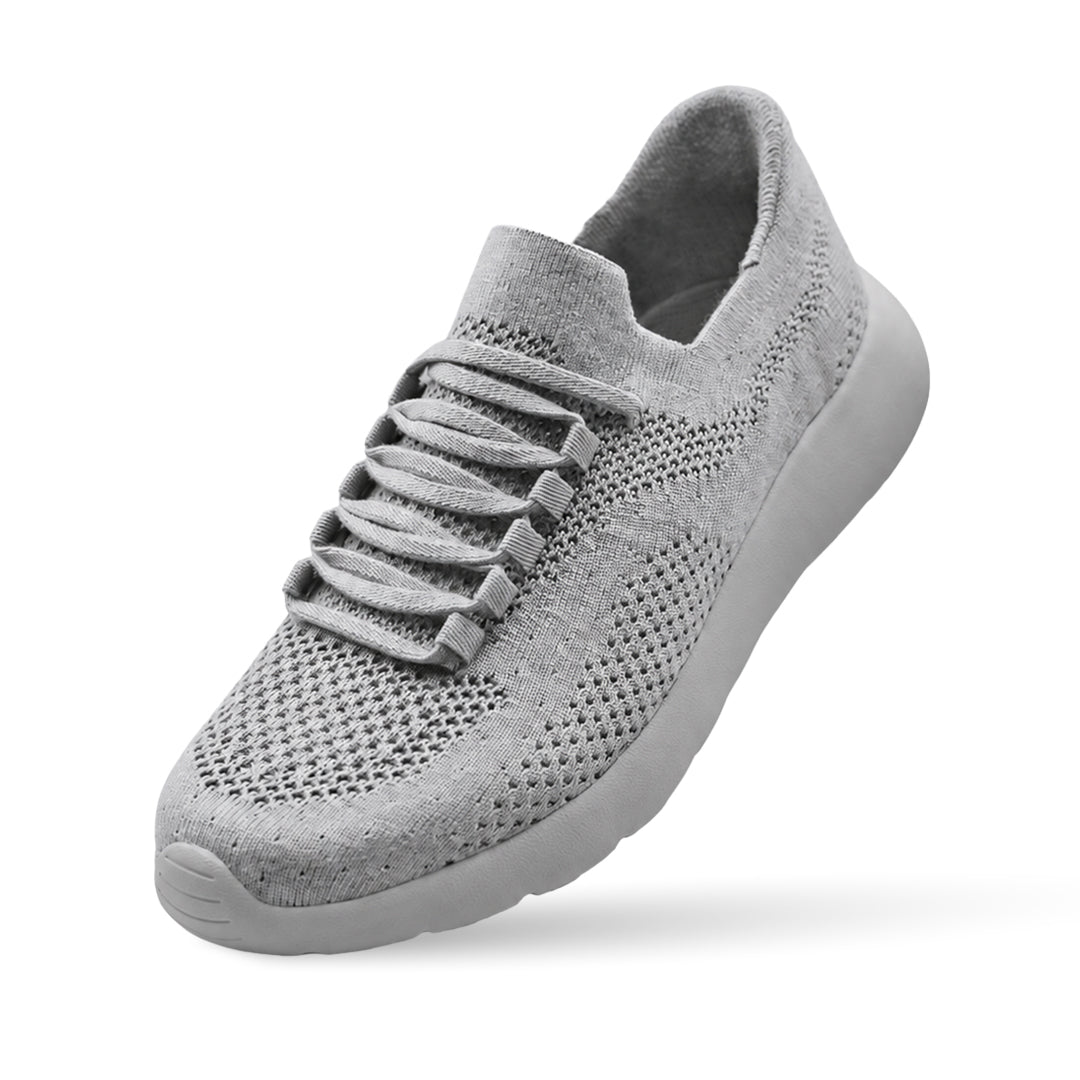 Cloud Joy Silk Wool Trainer - Light Grey