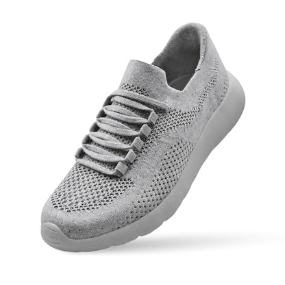 Cloud Joy Silk Wool Trainer - Light Grey