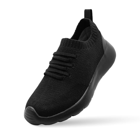 Cloud View Cashmere Trainer - Black