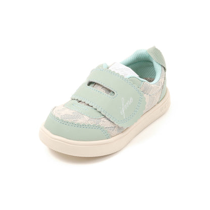 Ifme Calin Glitter Lace One Belt Sneaker Kids - Green