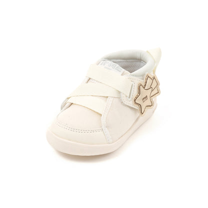 IFME Nature Kinetic Belt Star Motif Sneakers Baby - White